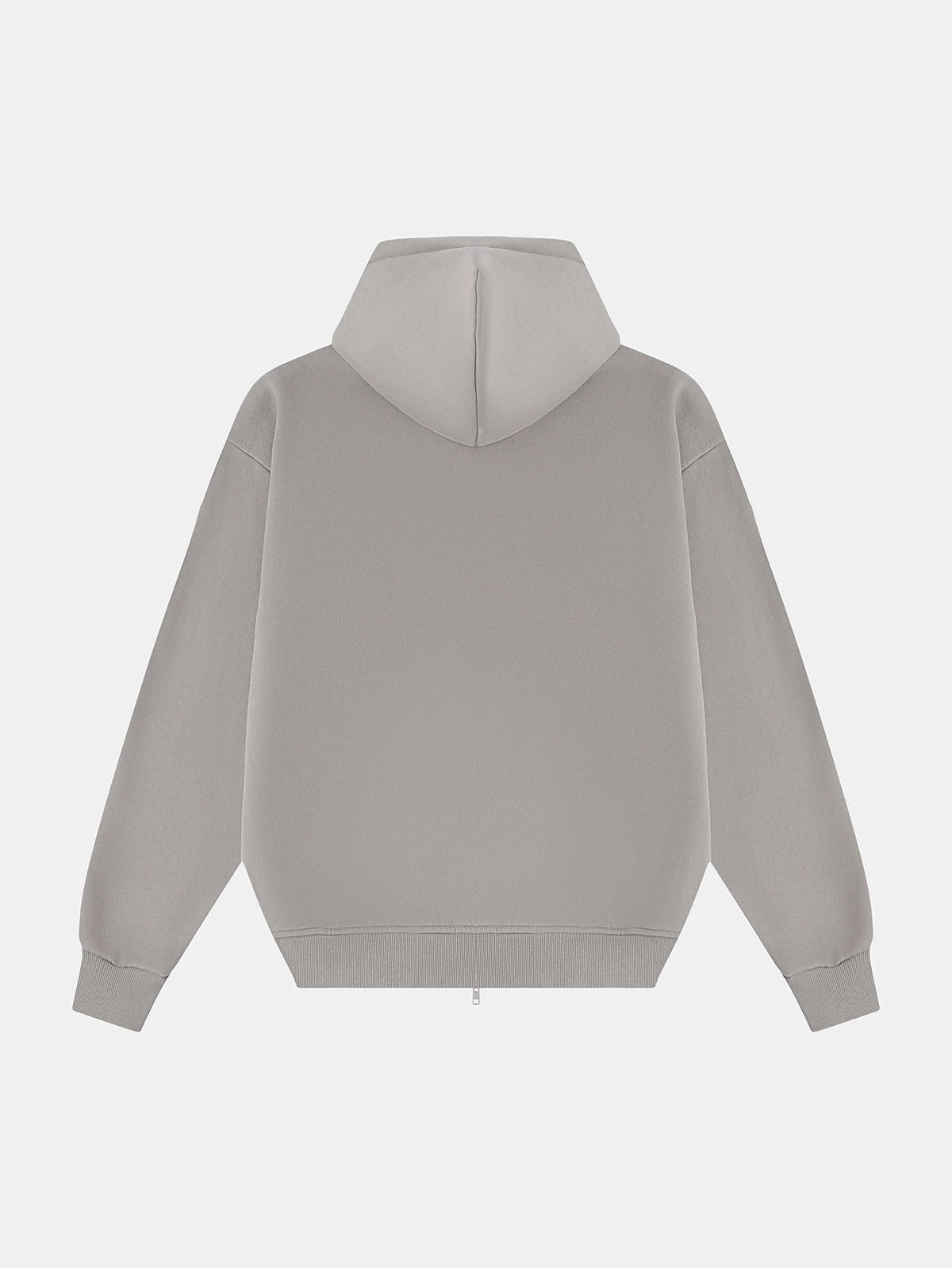 360 GSM CROPPED FIT 'SILVER GRAY' ZIP-UP HOODIE
