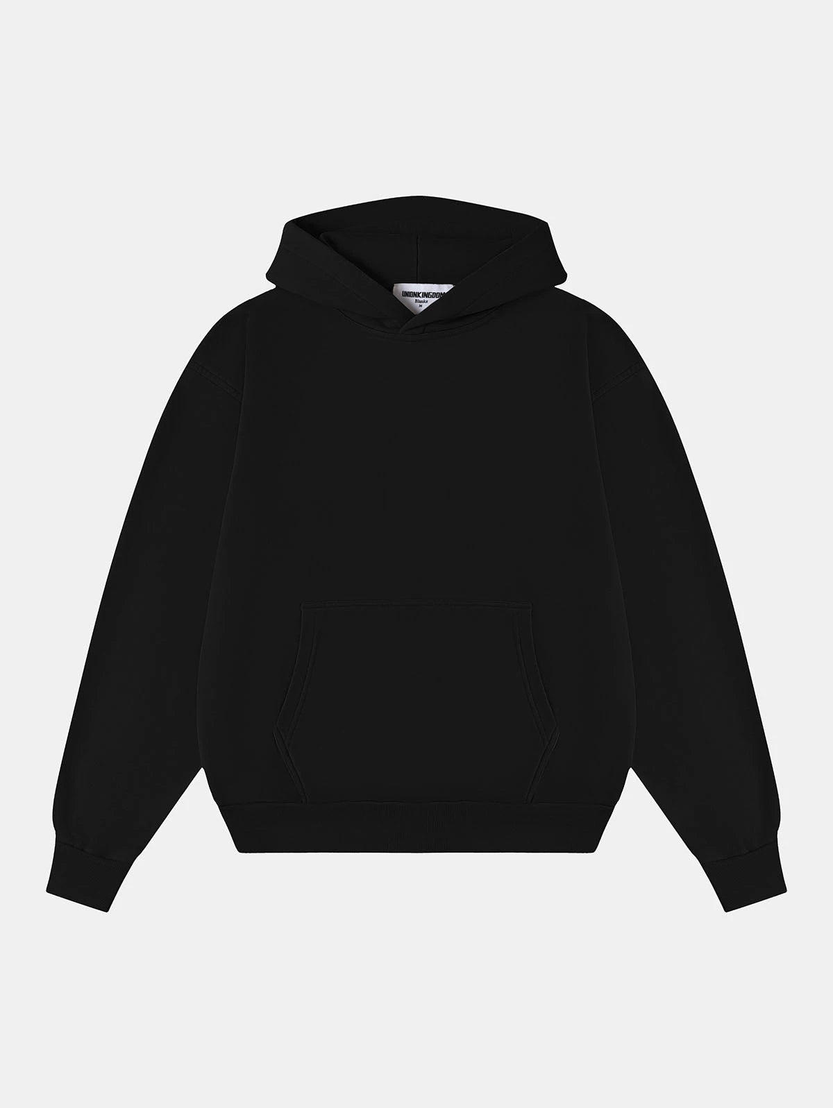 420 GSM CROPPED FIT 'BLACK' HOODIE