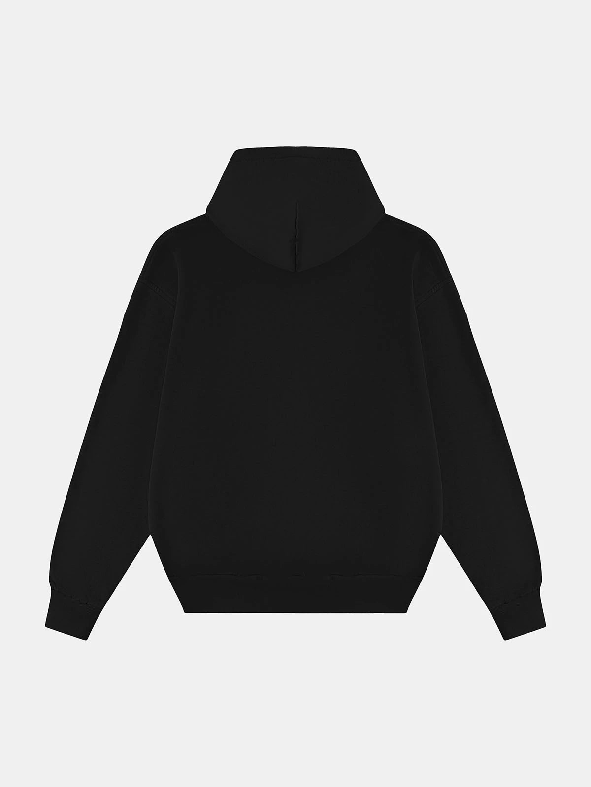 420 GSM CROPPED FIT 'BLACK' HOODIE