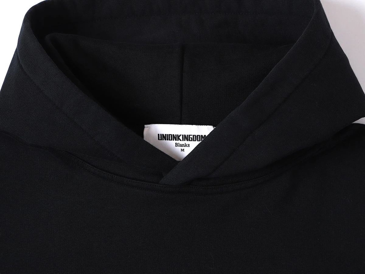 420 GSM CROPPED FIT 'BLACK' HOODIE