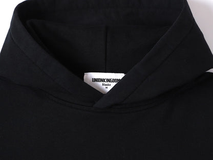 420 GSM CROPPED FIT 'BLACK' HOODIE