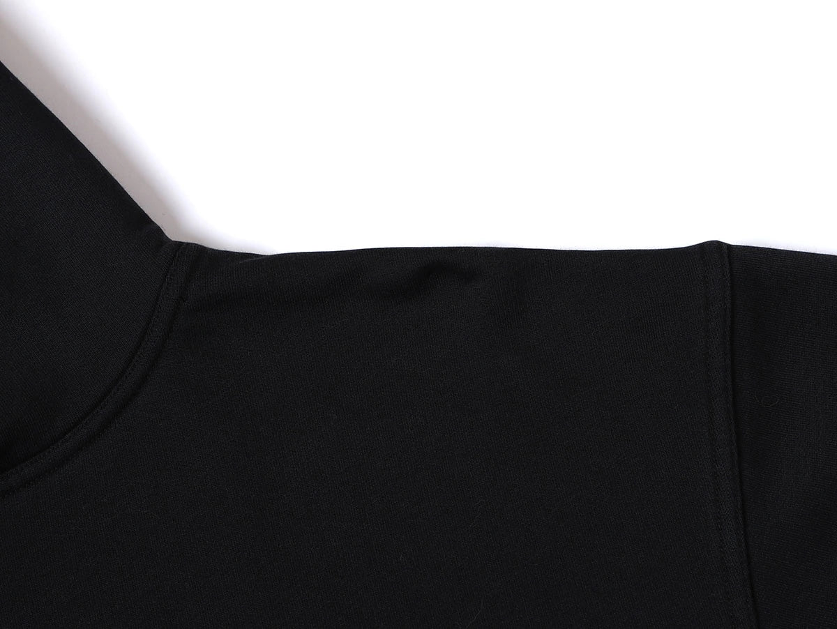 420 GSM CROPPED FIT 'BLACK' HOODIE