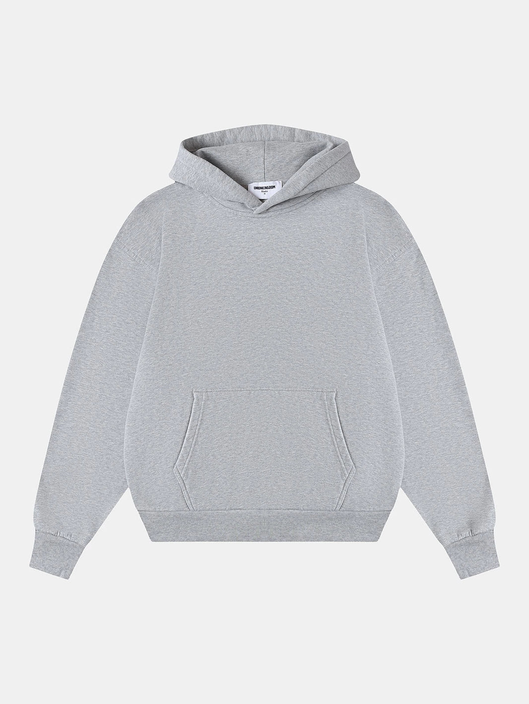 420 GSM CROPPED FIT 'FLOWER GRAY' HOODIE