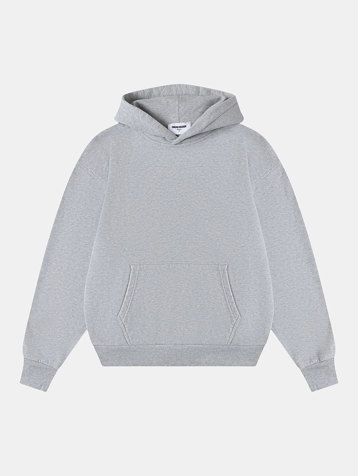 420 GSM CROPPED FIT 'FLOWER GRAY' HOODIE