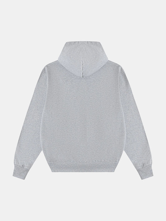 420 GSM CROPPED FIT 'FLOWER GRAY' HOODIE