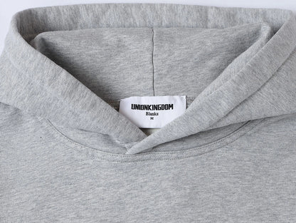 420 GSM CROPPED FIT 'FLOWER GRAY' HOODIE