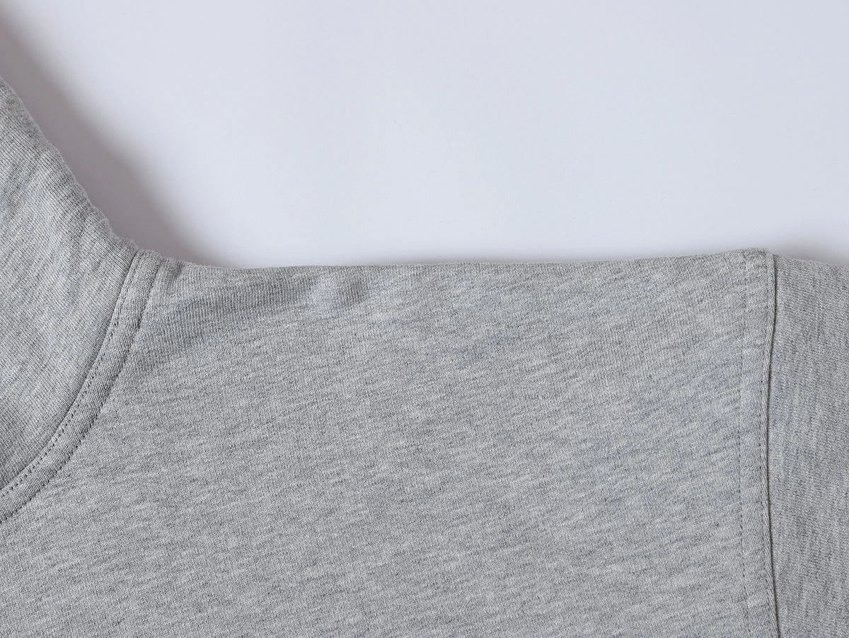 420 GSM CROPPED FIT 'FLOWER GRAY' HOODIE