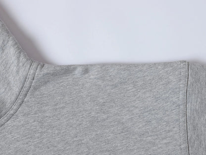 420 GSM CROPPED FIT 'FLOWER GRAY' HOODIE