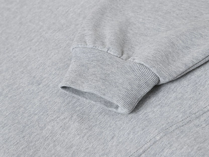 420 GSM CROPPED FIT 'FLOWER GRAY' HOODIE