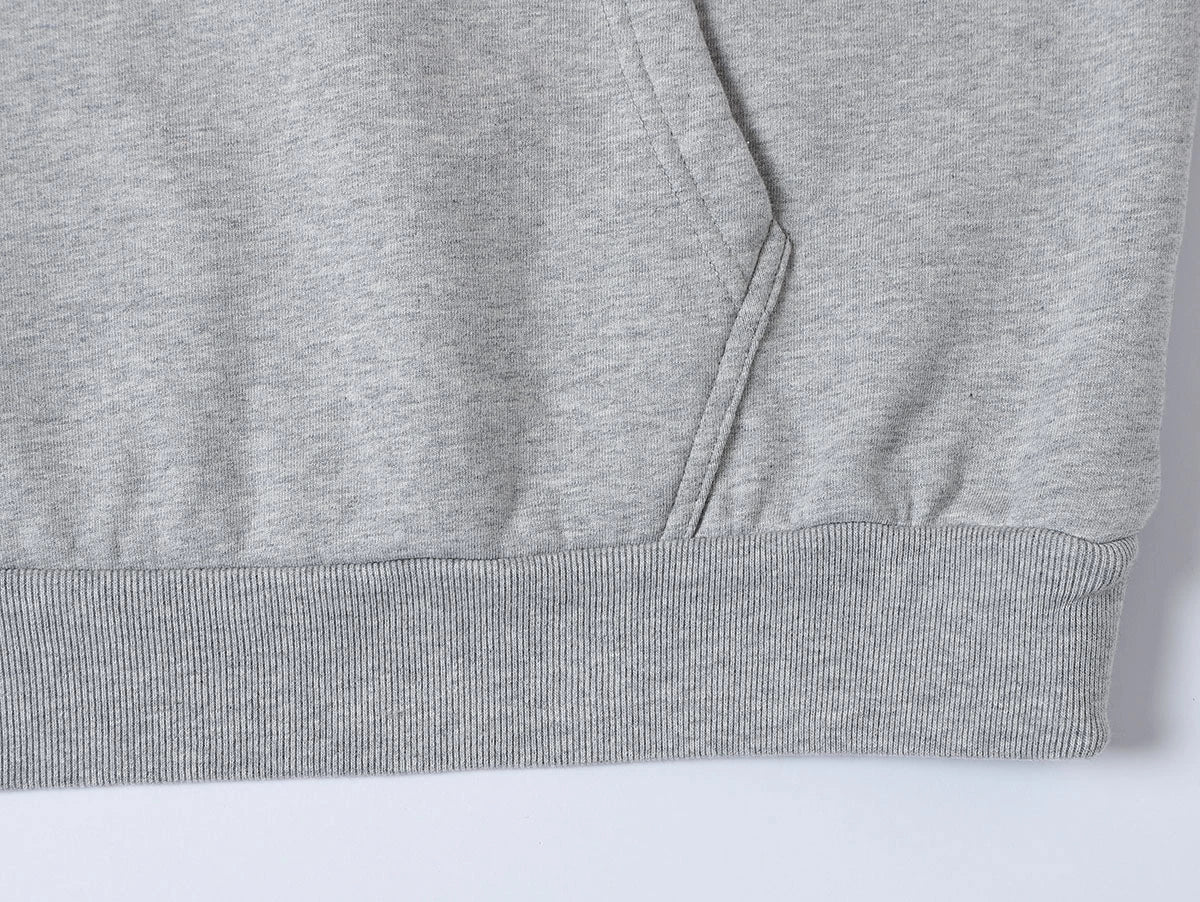 420 GSM CROPPED FIT 'FLOWER GRAY' HOODIE