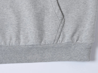420 GSM CROPPED FIT 'FLOWER GRAY' HOODIE