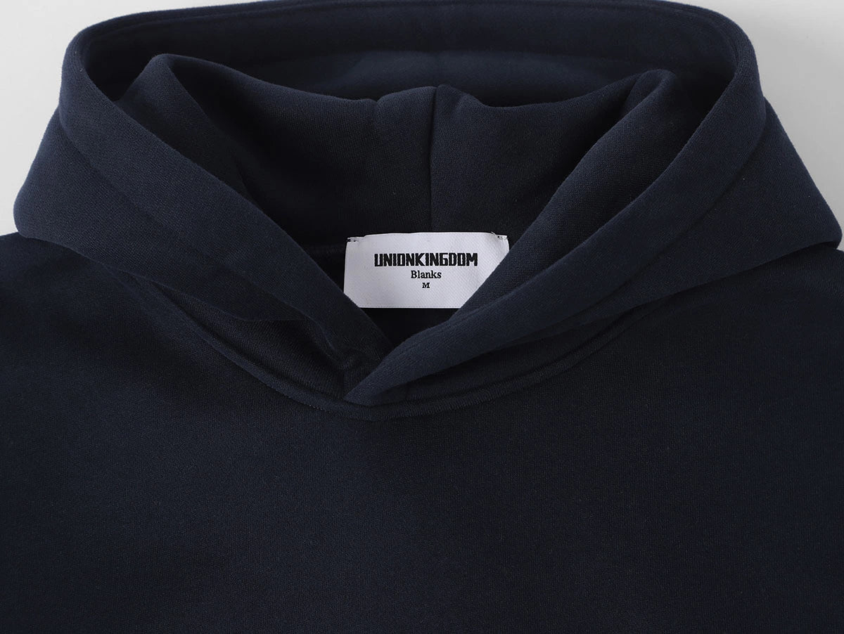 360 GSM CROPPED FIT 'NAVY BLUE' HOODIE