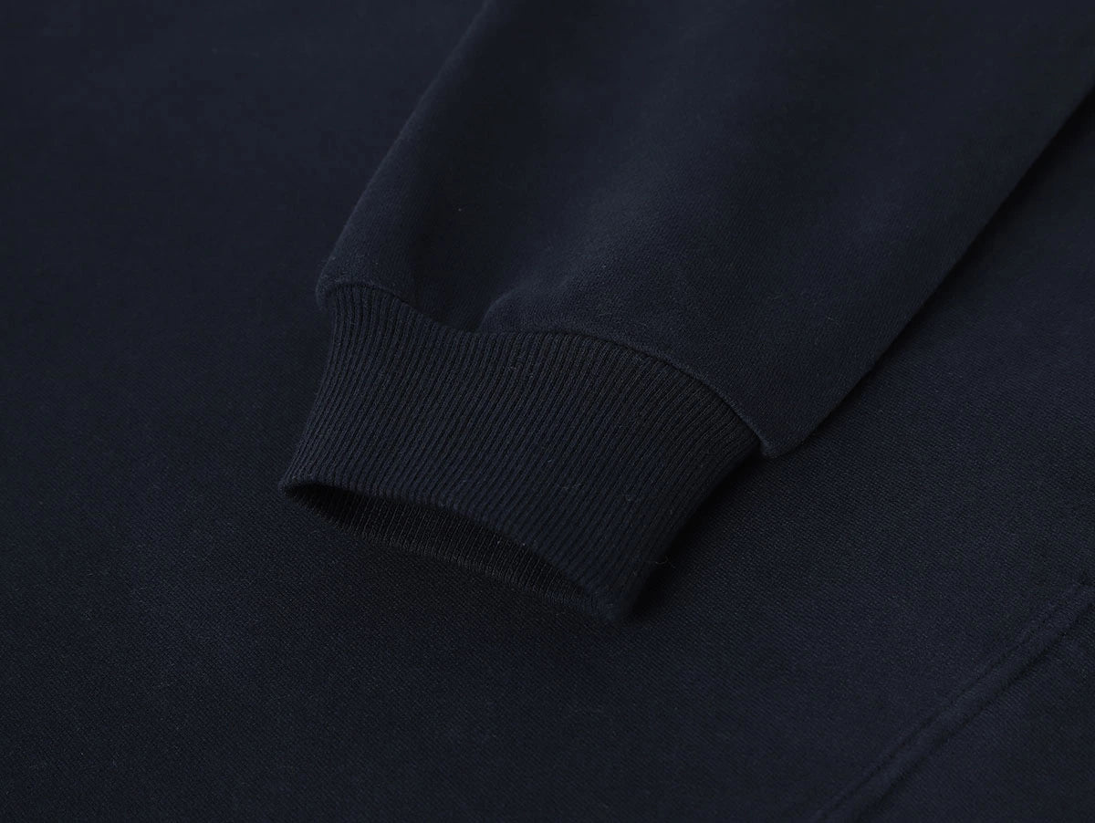 360 GSM CROPPED FIT 'NAVY BLUE' HOODIE