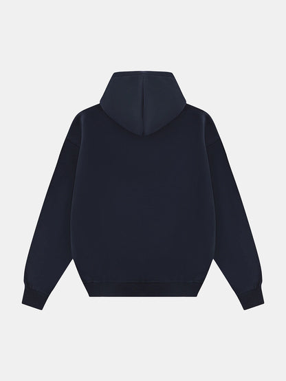 360 GSM CROPPED FIT 'NAVY BLUE' HOODIE