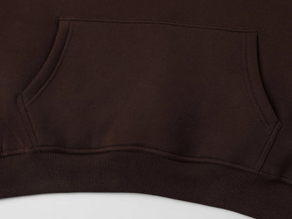 360 GSM CROPPED FIT 'BROWN' HOODIE