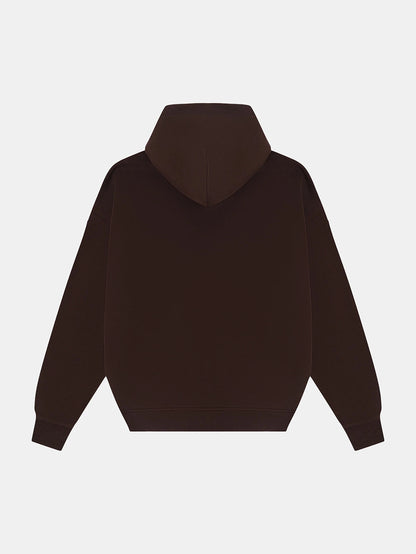 360 GSM CROPPED FIT 'BROWN' HOODIE