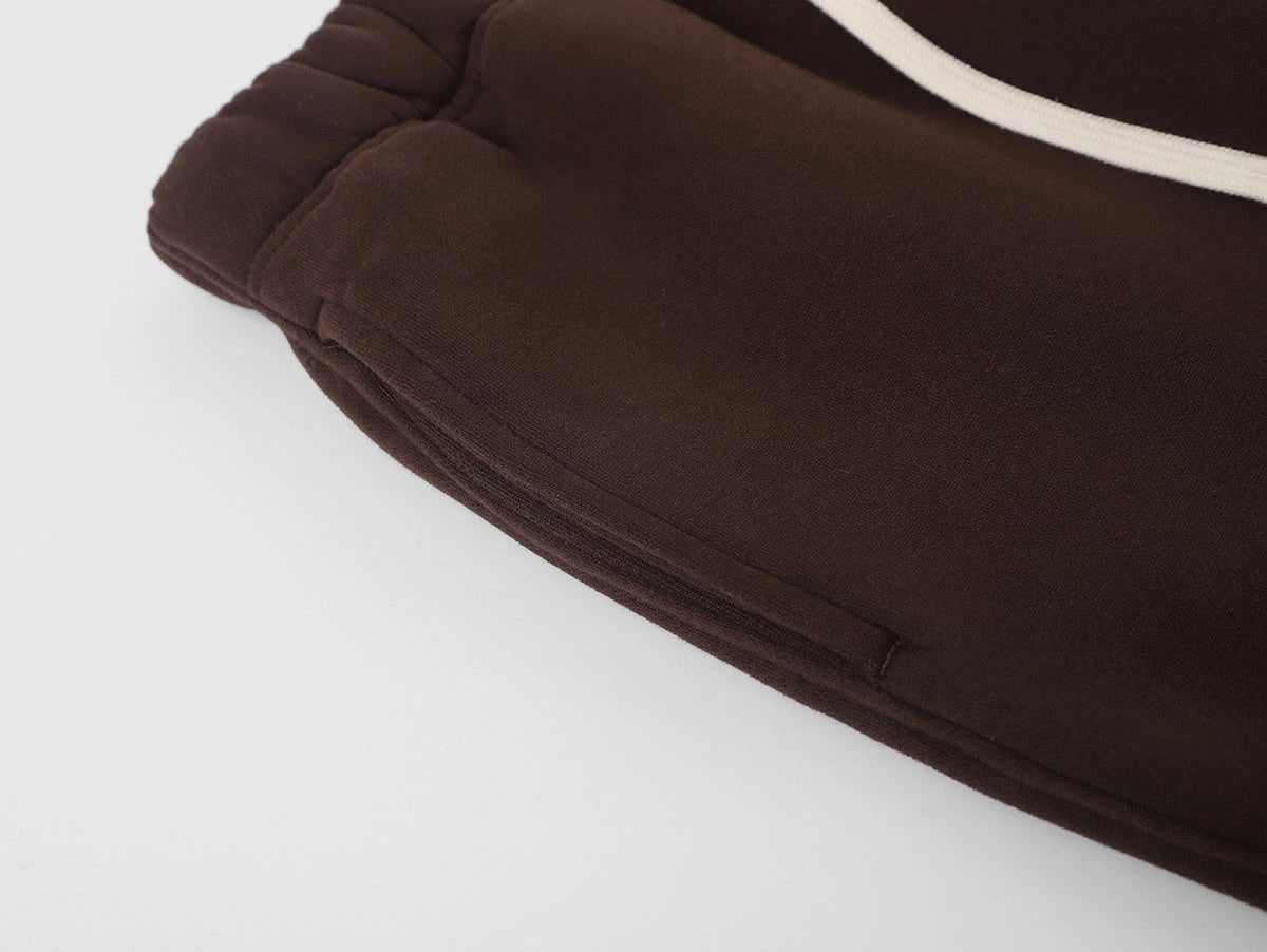 360 GSM NORMAL FIT STRAIGHT 'BWOWN' PANTS