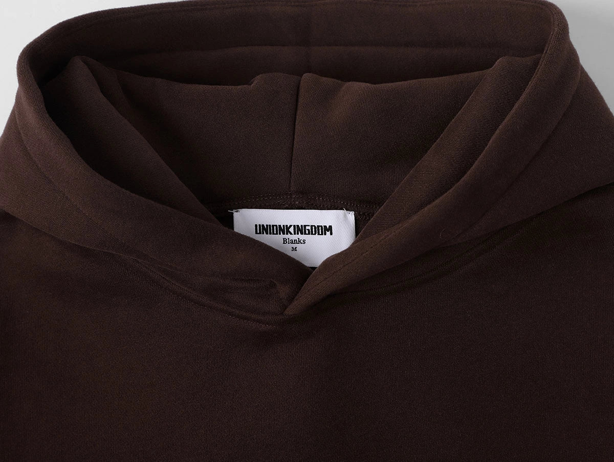 360 GSM CROPPED FIT 'BROWN' HOODIE