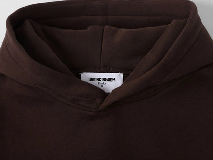 360 GSM CROPPED FIT 'BROWN' HOODIE