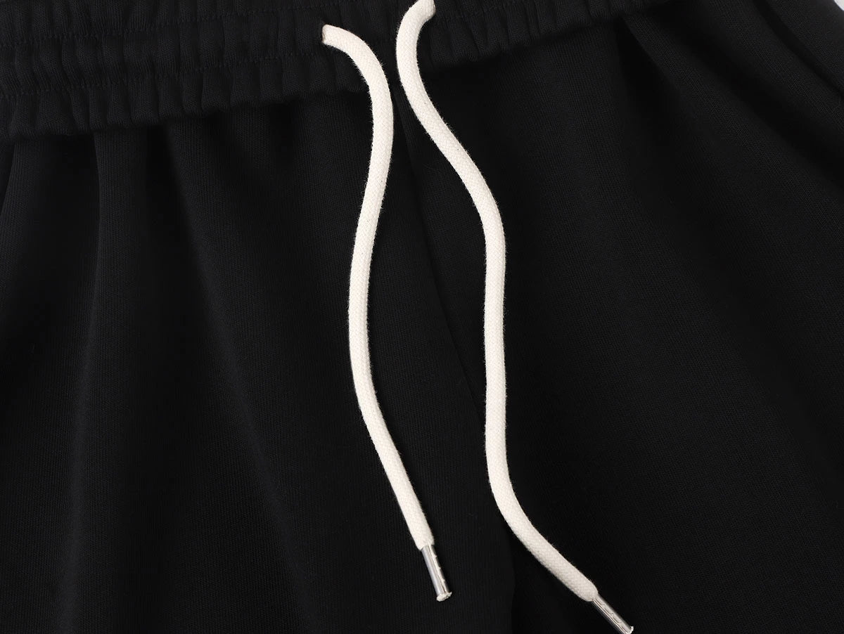 500 GSM LOOSE FIT WIDE LEG 'BLACK' SWEATPANT