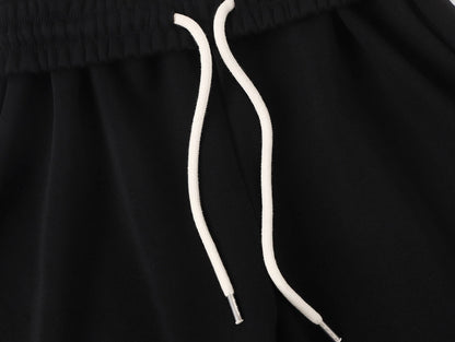 500 GSM LOOSE FIT WIDE LEG 'BLACK' SWEATPANT