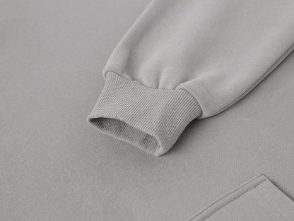 360 GSM CROPPED FIT 'SILVER GRAY' HOODIE