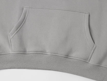 360 GSM CROPPED FIT 'SILVER GRAY' HOODIE