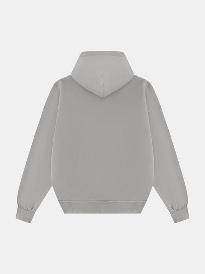 360 GSM CROPPED FIT 'SILVER GRAY' HOODIE