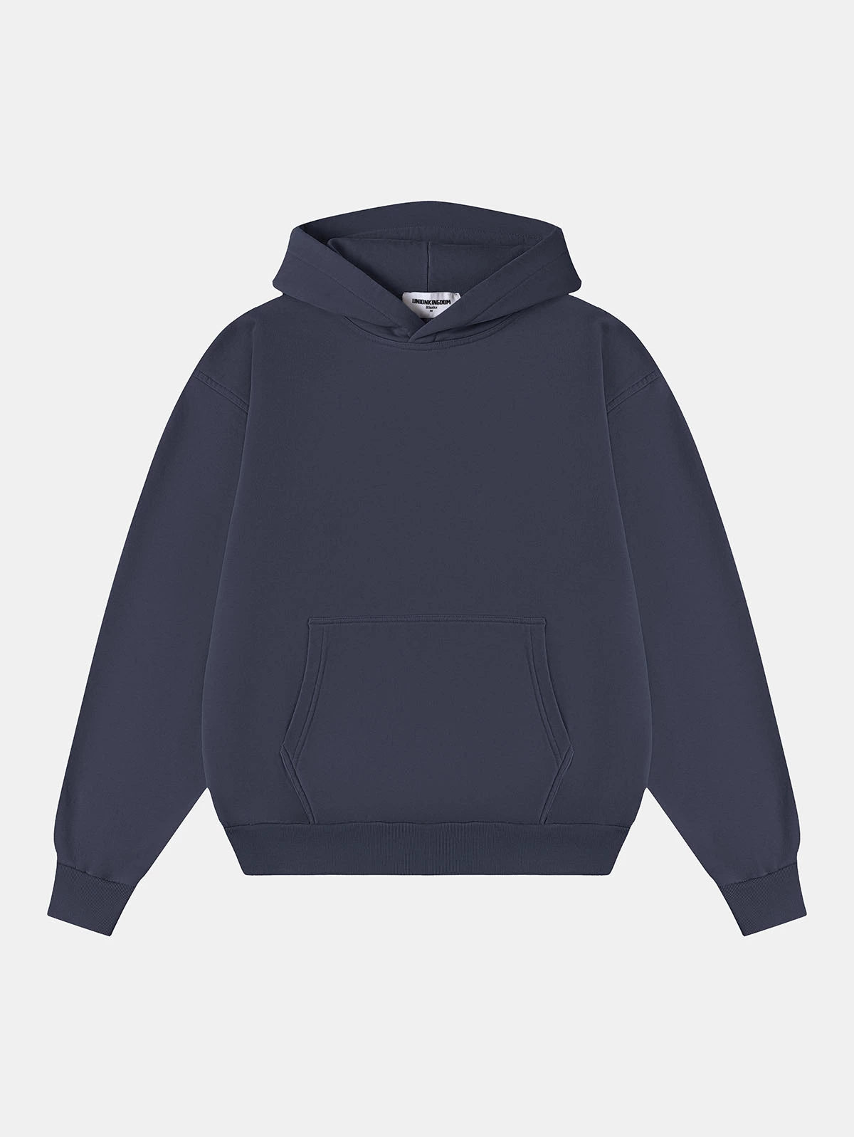 420 GSM CROPPED FIT 'GRAYISH BLUE' HOODIE