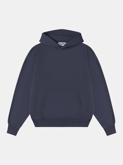 420 GSM CROPPED FIT 'GRAYISH BLUE' HOODIE