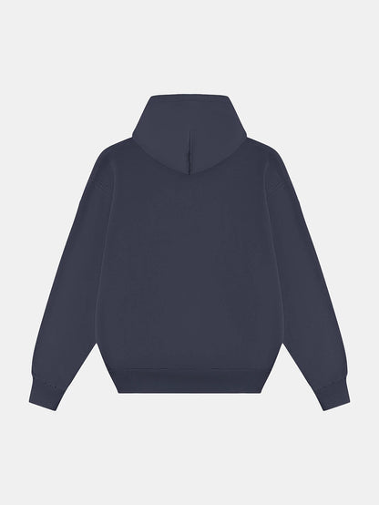 420 GSM CROPPED FIT 'GRAYISH BLUE' HOODIE