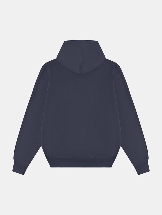420 GSM CROPPED FIT 'GRAYISH BLUE' HOODIE