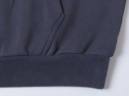 420 GSM CROPPED FIT 'GRAYISH BLUE' HOODIE