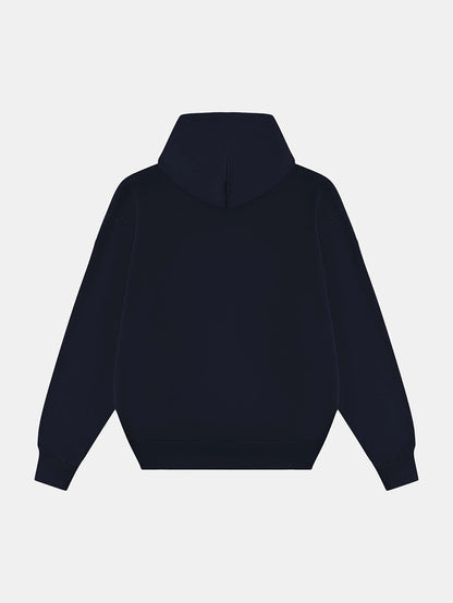 420 GSM CROPPED FIT 'NAVY BLUE' HOODIE