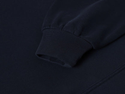 420 GSM CROPPED FIT 'NAVY BLUE' HOODIE