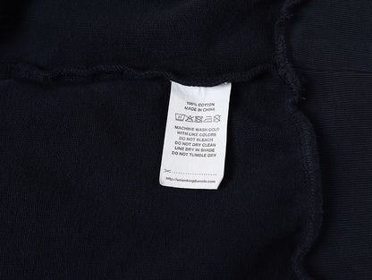 420 GSM CROPPED FIT 'NAVY BLUE' HOODIE
