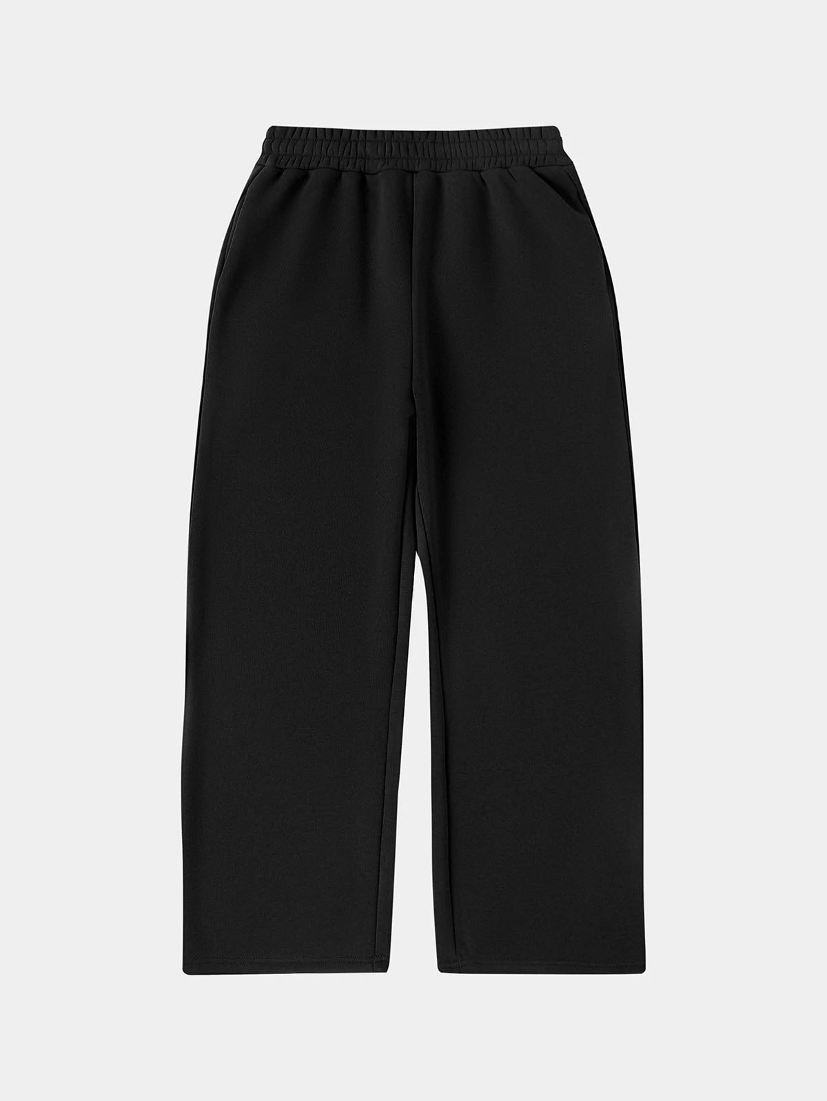 500 GSM LOOSE FIT WIDE LEG 'BLACK' SWEATPANT