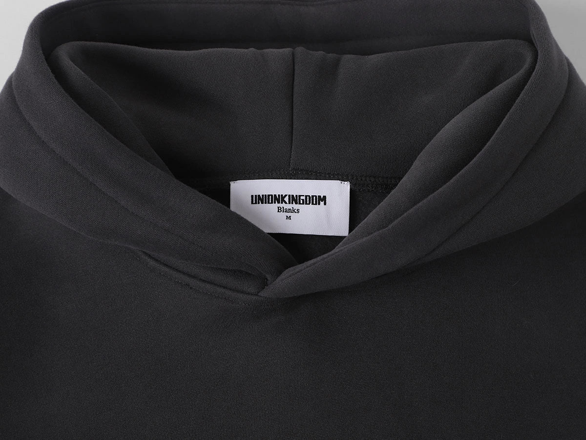 360 GSM CROPPED FIT 'DARK GRAY' HOODIE