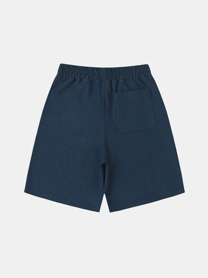 420 GSM MID-LENGTH LOOSE FIT 'PRUSSIAN BLUE' SHORTS