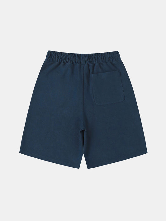 420 GSM MID-LENGTH LOOSE FIT 'PRUSSIAN BLUE' SHORTS