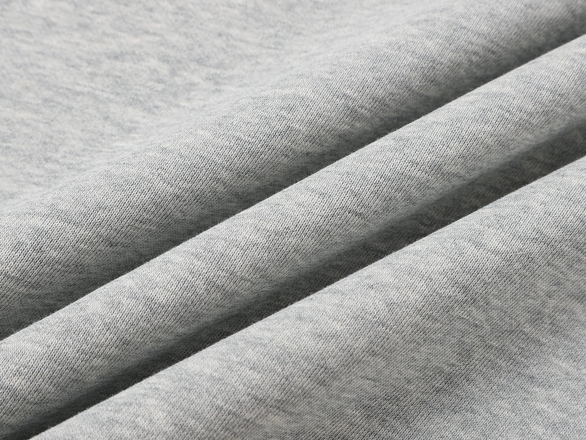 500 GSM  BOXY CROPPED 'FLOWER GRAY' HOODIE