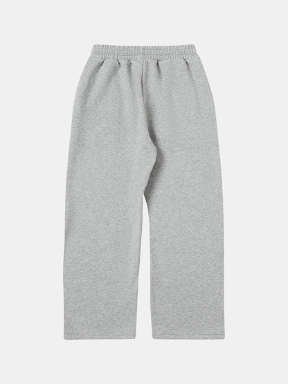 500 GSM LOOSE FIT WIDE LEG 'FLOWER GRAY' SWEATPANT