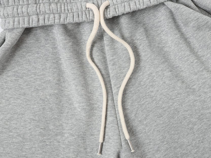500 GSM LOOSE FIT WIDE LEG 'FLOWER GRAY' SWEATPANT
