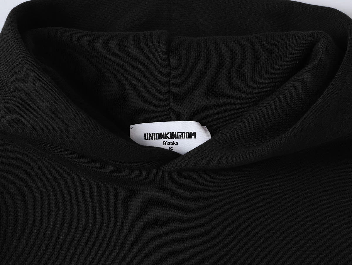 450 GSM CROPPED FIT 'BLACK' HOODIE